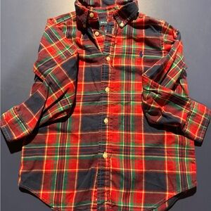 Polo by Ralph Lauren Red & Green Plaid Button-Down Shirt
